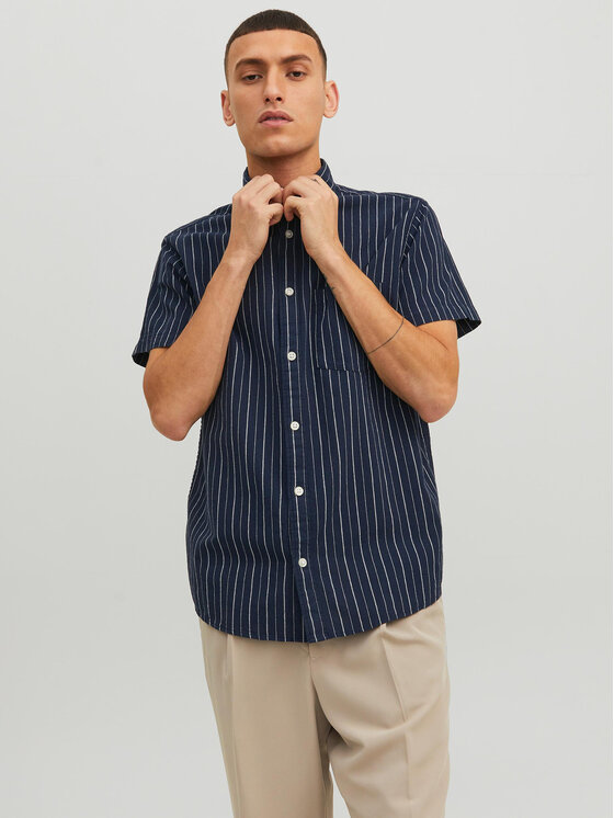 Jack&Jones Krekls Tulum 12234699 Tumši zils Relaxed Fit