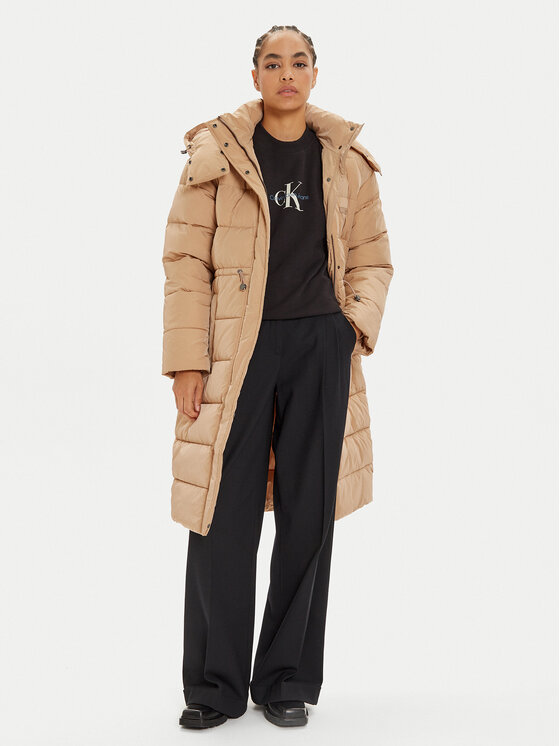 Calvin Klein Calvin Klein Žieminė striukė K20K207740 Smėlio Regular Fit