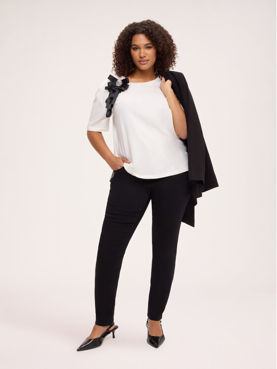 Fiorella Rubino Fiorella Rubino T-Shirt G05VL009809N011 Biały Regular Fit