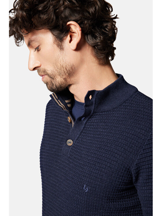 Lancerto Lancerto Sweter Jonathan SW073223000084 Granatowy Regular Fit
