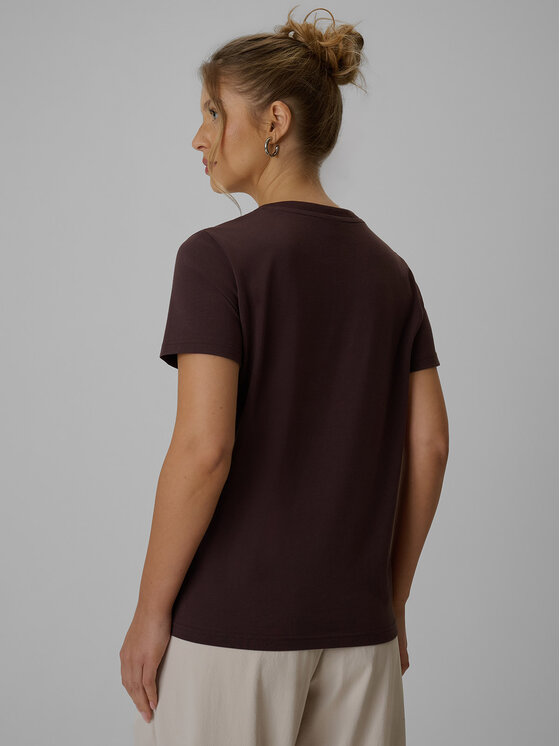 4F 4F T-Shirt BASIC+ Brązowy Regular Fit