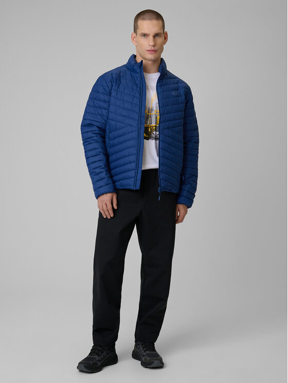 4F 4F Kurtka puchowa BASIC+ Granatowy Regular Fit