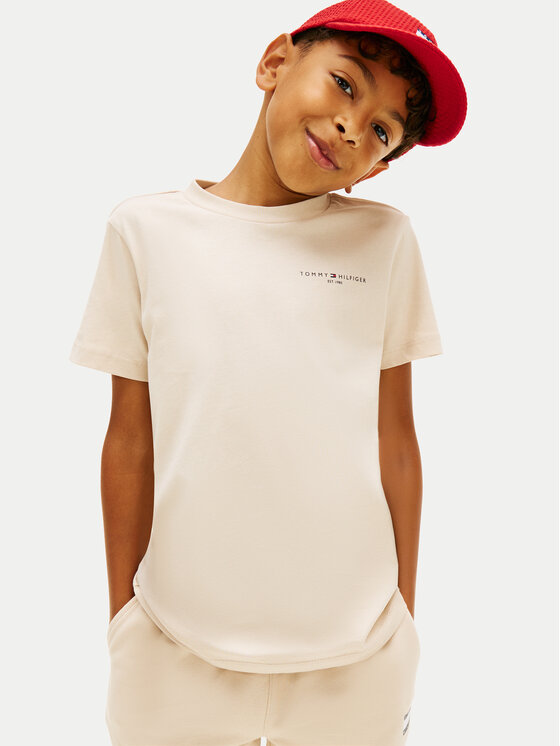 Tommy Hilfiger Tommy Hilfiger Tričko KS0KS00661 Béžová Regular Fit