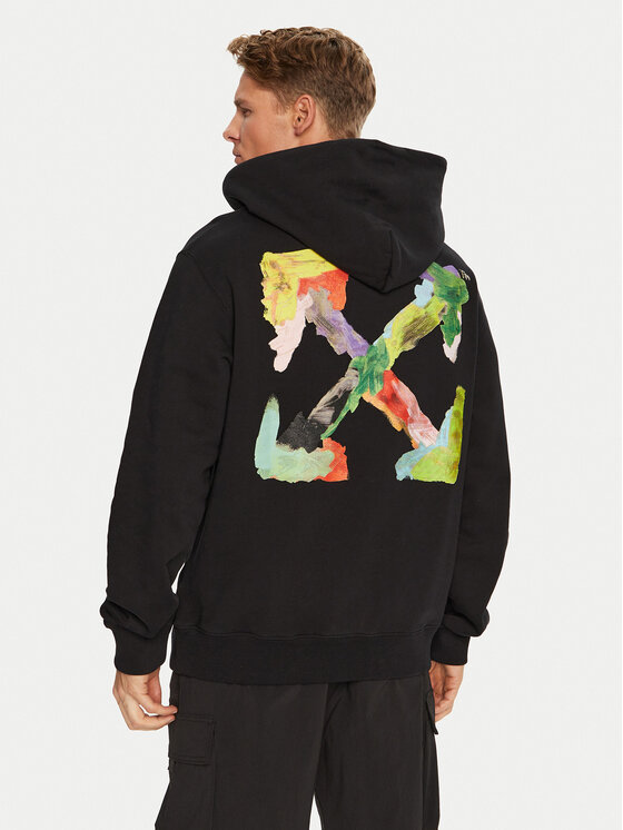 Off-White Off-White Majica dugih rukava OMBB097S23FLE0041084 Crna Regular Fit