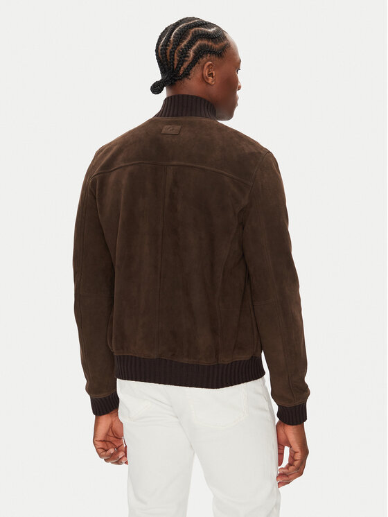 Milestone Milestone Μπουφάν δερμάτινο MSDario 531621 60695 Καφέ Regular Fit