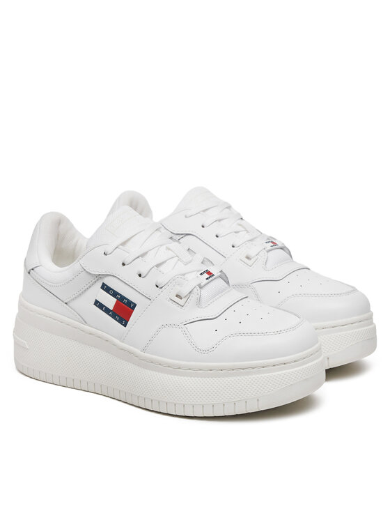 Tommy Jeans Tommy Jeans Sneakersy Tjw Retro Basket Flatform Ess EN0EN02506 Bílá