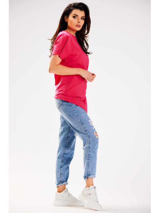 Infinite You Infinite You Bluzka M268 Fioletowy Basic Fit