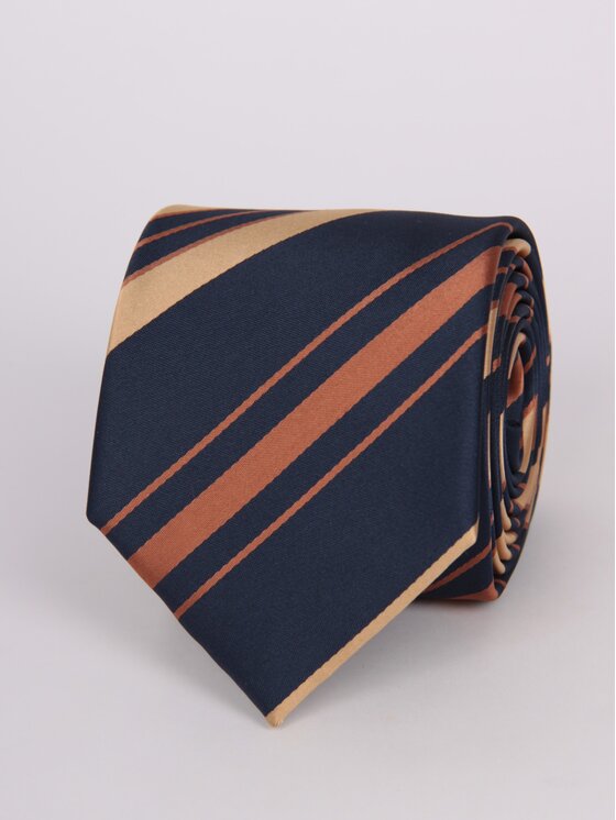 LARS LARS Krawat P3456 Granatowy