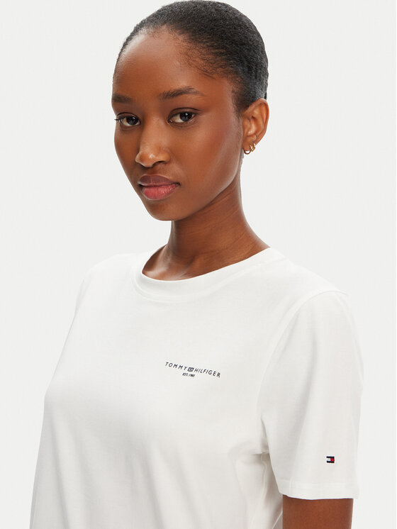 Tommy Hilfiger Tommy Hilfiger T-Shirt 1985 WW0WW37877 Biały Regular Fit