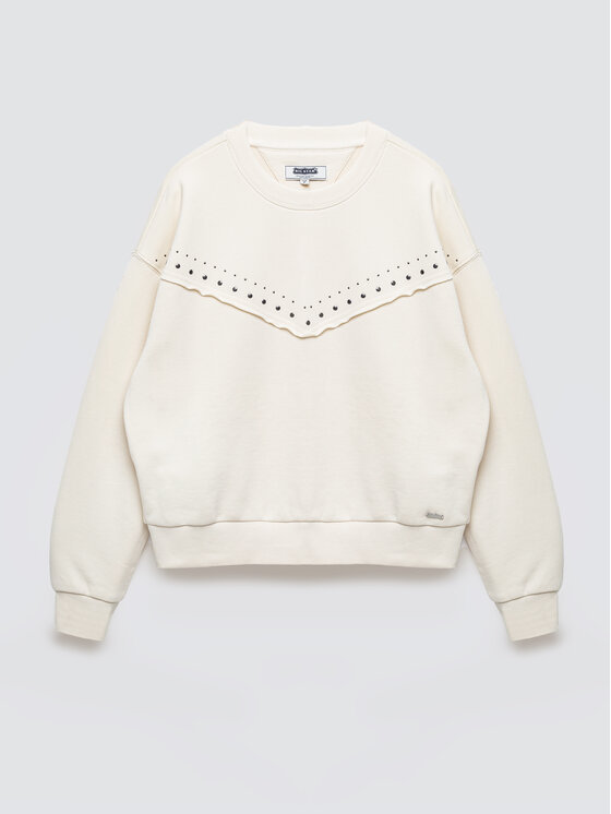 BIG STAR BIG STAR Bluza FROLIA Kremowy Comfort Fit