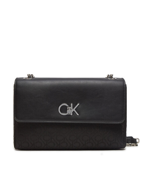 Geantă Calvin Klein Re-Lock Conv Shoulder Bag_Jqc K60K612641 Negru