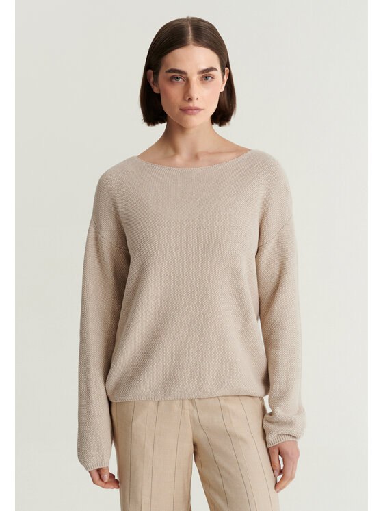 TATUUM TATUUM Sweter MAKSO Beżowy Classic Fit