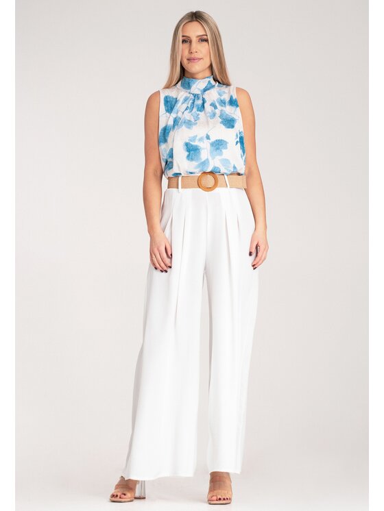 FIGL FIGL Blúzka M1143 Modrá Regular Fit