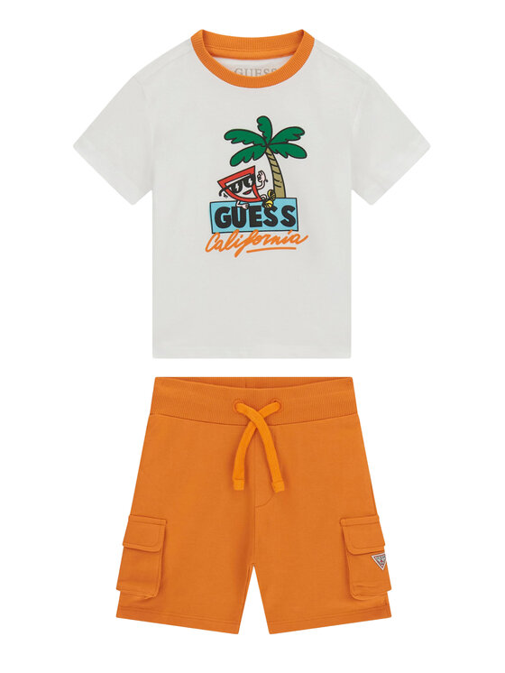 Guess Komplet t-shirt i spodenki N6GG02 K8HM4 Kolorowy Regular Fit