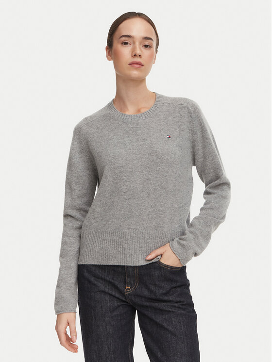 Tommy Hilfiger Tommy Hilfiger Svetr WW0WW51432 Tmavě šedá Regular Fit