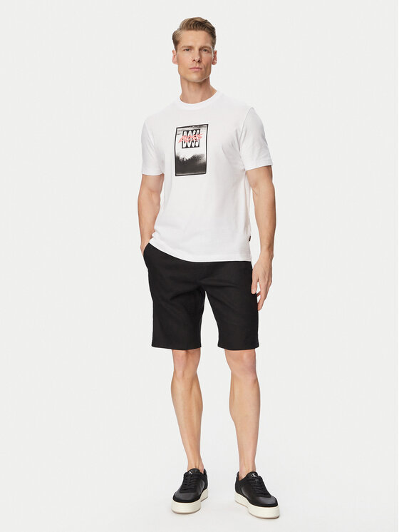 BOSS BOSS Šortky z materiálu 50559178 Černá Regular Fit