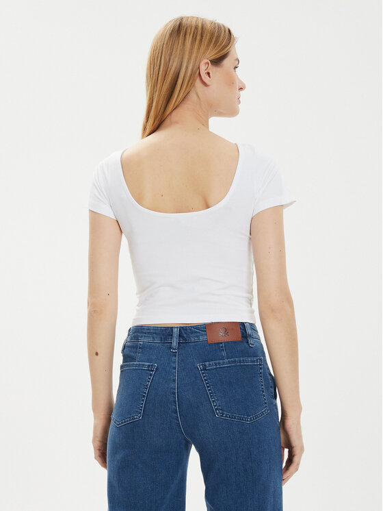 Brave Soul Brave Soul Majica LTS-627PIXIE Bela Straight Fit