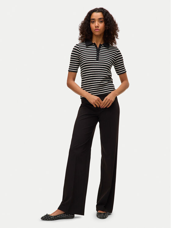 Vero Moda Vero Moda Hlače iz tkanine Texas 10334103 Črna Straight Fit