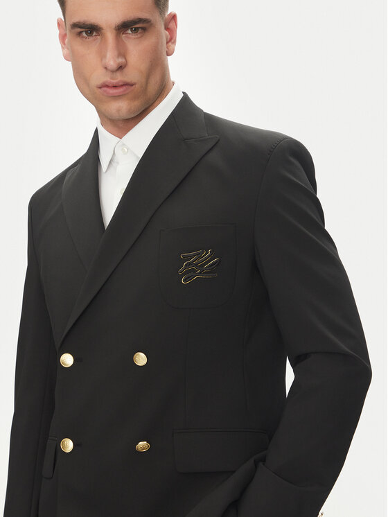 KARL LAGERFELD KARL LAGERFELD Sako 155102 552037 Čierna Slim Fit