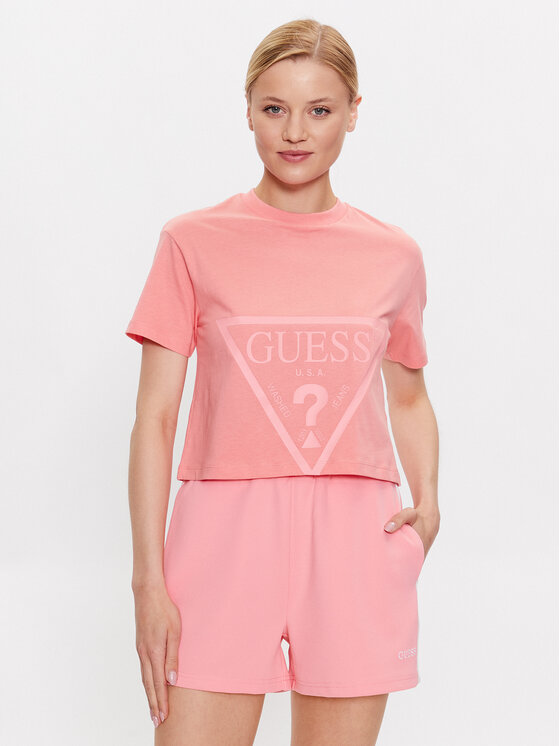 Guess Guess T-Shirt Adele V2YI06 K8HM0 Ροζ Regular Fit