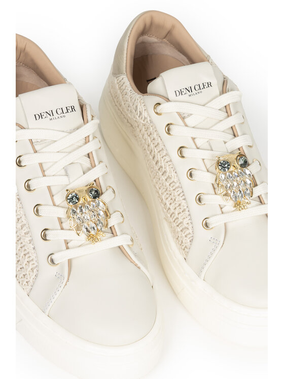 Deni Cler Milano Deni Cler Milano Sneakersy T-DC-B611-F2-77-12-1 Kremowy