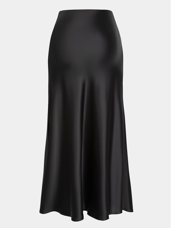 Cat&Cat Cat&Cat Spódnica maxi maxi - jedwabna Czarny Regular Fit