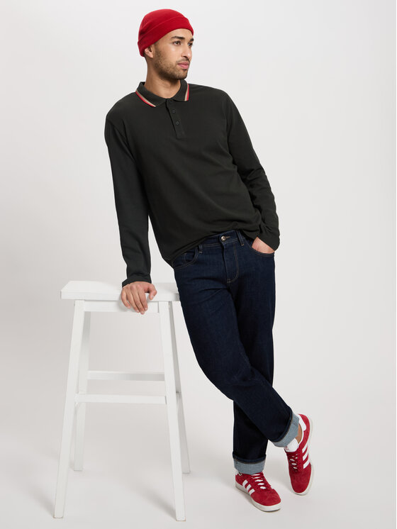 Cross Jeans Cross Jeans Longsleeve 16135-387 Zielony Regular Fit