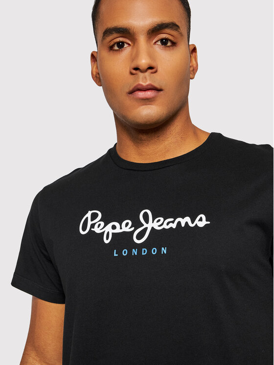 Pepe Jeans Pepe Jeans T-särk Eggo PM508208 Must Regular Fit