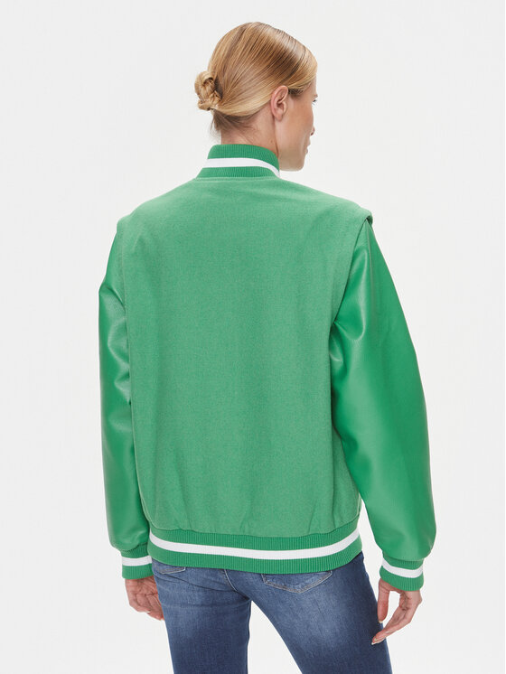Tommy Jeans Tommy Jeans Μπόμπερ μπουφάν Letterman DW0DW15958 Πράσινο Regular Fit