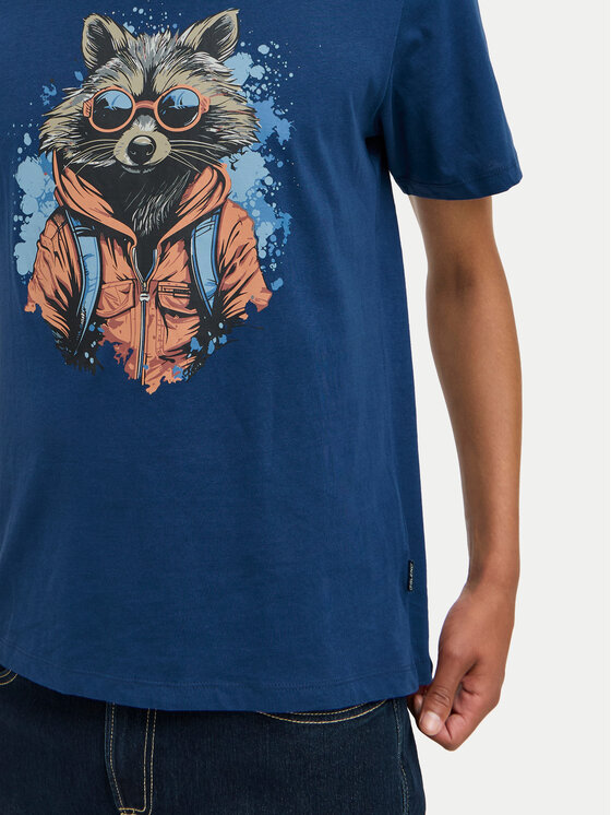 Blend Blend Tričko 20717754 Modrá Regular Fit