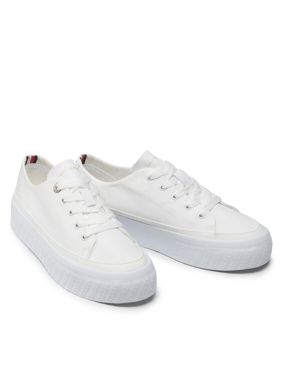 Tommy Hilfiger Tommy Hilfiger Αθλητικά Monochromatic Vulc Sneaker FW0FW06460 Λευκό