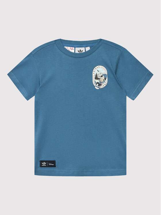 adidas Tričko Disney Mickey And Friends HK9802 Modrá Regular Fit
