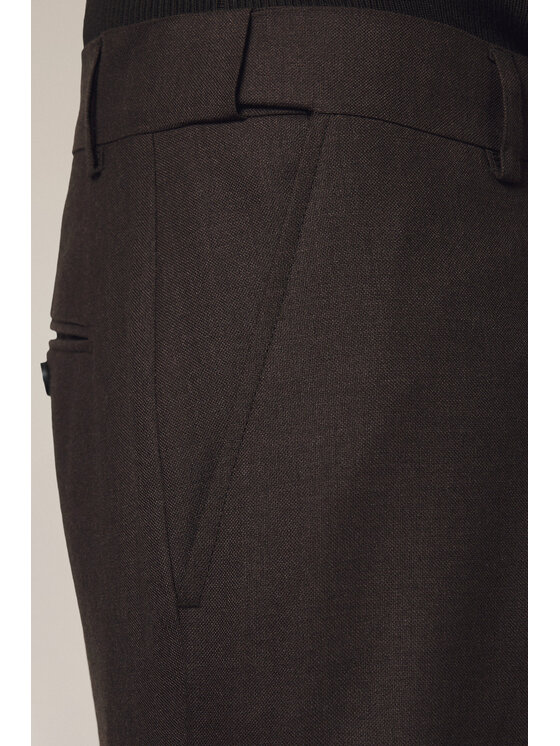Lancerto Lancerto Spodnie materiałowe Artemio SP073225000013 Brązowy Slim Fit