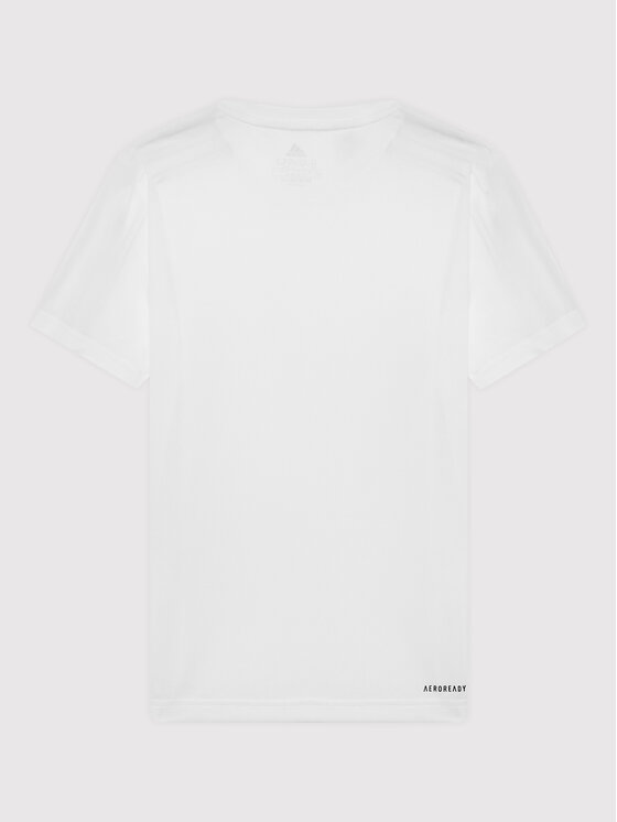 adidas Komplet t-shirt i szorty sportowe GN1492 Biały Regular Fit •  Modivo.pl