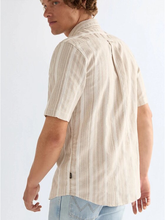 Wrangler Wrangler Koszula SS SHIRT Beżowy Regular Fit