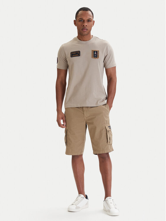 Aeronautica Militare Aeronautica Militare T-Shirt 261TS2544UJ00592 Beżowy Regular Fit