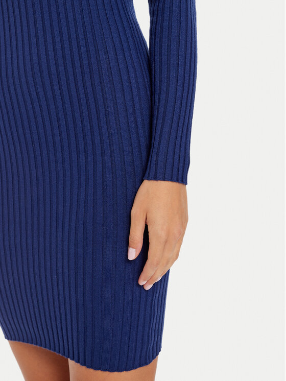 Pieces Pieces Rochie tricotată Crista 17115048 Albastru Slim Fit
