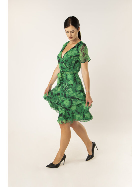 QUIOSQUE QUIOSQUE Každodenné šaty SALMA DRESS BIS2 Zelená Regular Fit