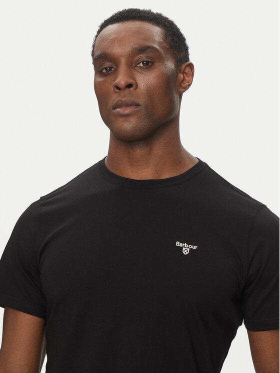 Barbour Barbour T-Shirt Essential Sports MTS0331BK31 Czarny Tailored Fit