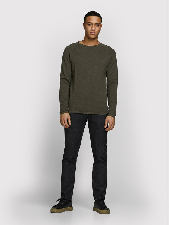 Jack&Jones Jack&Jones Džemper Hill 12157321 Zelena Regular Fit
