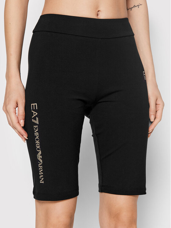 EA7 Emporio Armani Спортни шорти 6LTS51 TJ01Z 0200 Черен Slim Fit