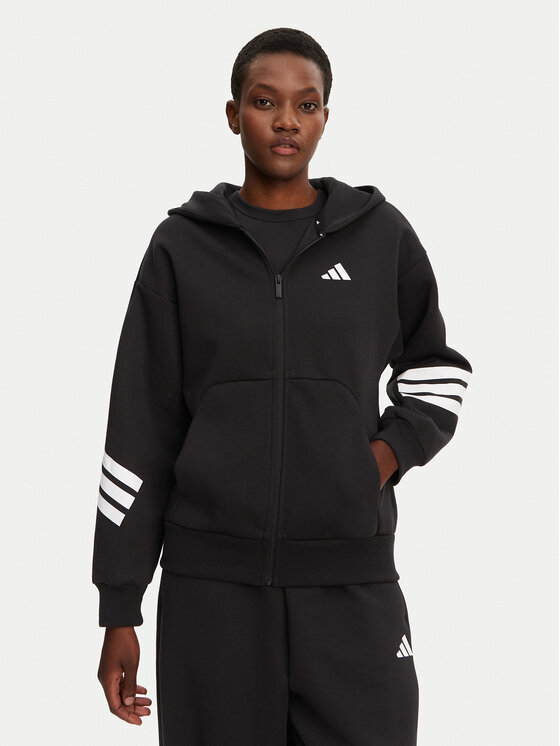 adidas adidas Bluză Future Icons 3-Stripes JE0171 Negru Regular Fit