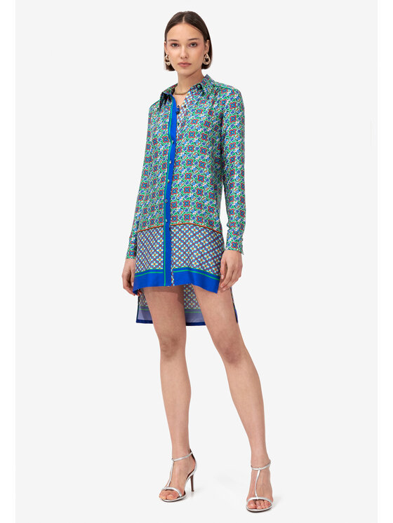 sax35th sax35th Bluzka PEONY Niebieski Casual Fit