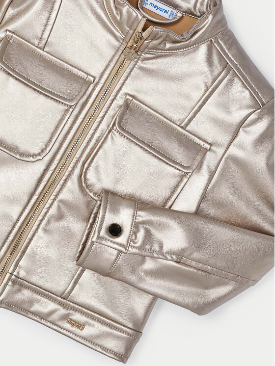 Mayoral Mayoral Giacca in similpelle 4483 Oro Regular Fit