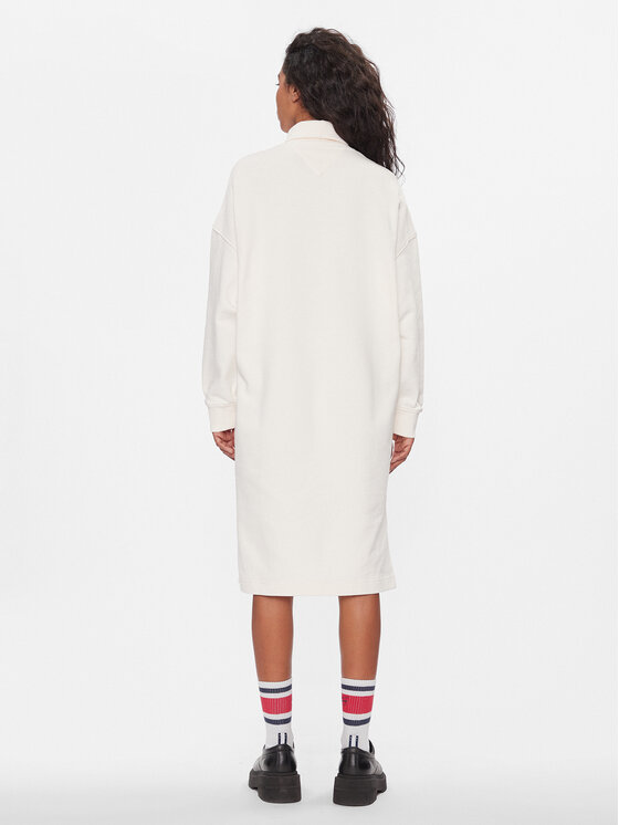 Tommy Jeans Tommy Jeans Трикотажна сукня New Varisty DW0DW16462 Білий Relaxed Fit