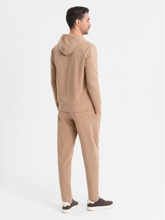 Ombre Ombre Komplet dresowy Z107 Brązowy Regular Fit