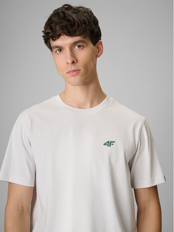 4F 4F T-Shirt NATURE’S TRAIL Biały Regular Fit