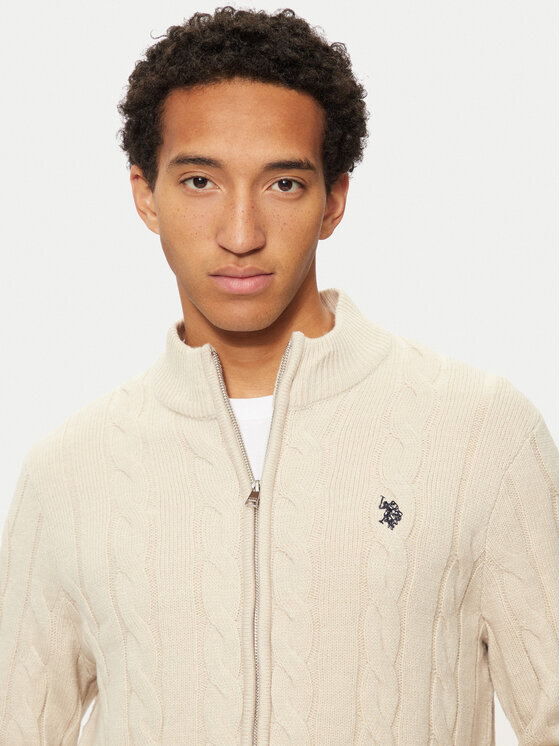 U.S. Polo Assn. U.S. Polo Assn. Sweter MUP3791 Beżowy Regular Fit