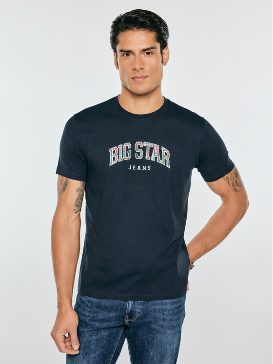 BIG STAR BIG STAR T-Shirt MERON Granatowy Basic Fit