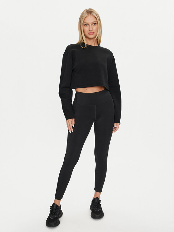 Reebok Reebok Bluză Activ Cool Dreamblend Midlayer 100075370 Negru Regular Fit